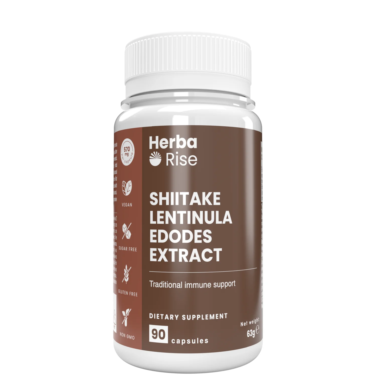 Шийтаке Екстракт / Shiitake Extract 570 мг, 90 капсули