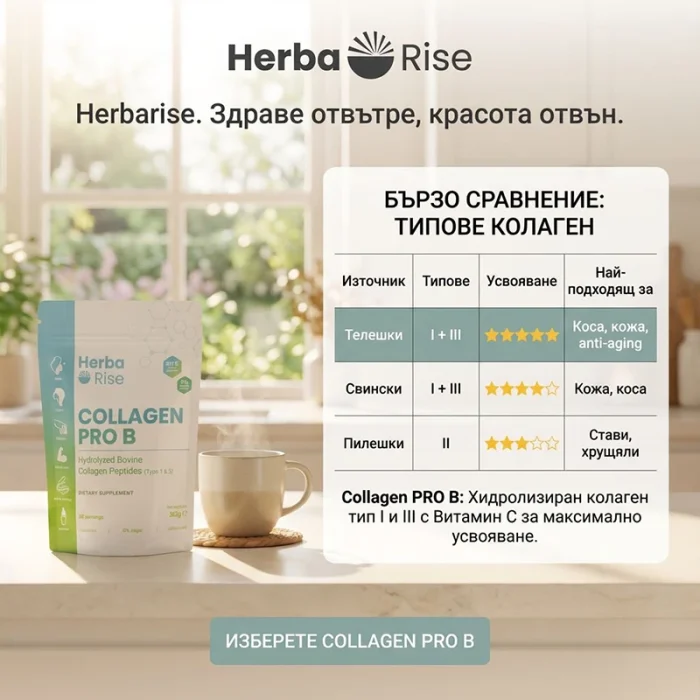 Collagen PRO B – Хидролизиран телешки колаген с витамин C